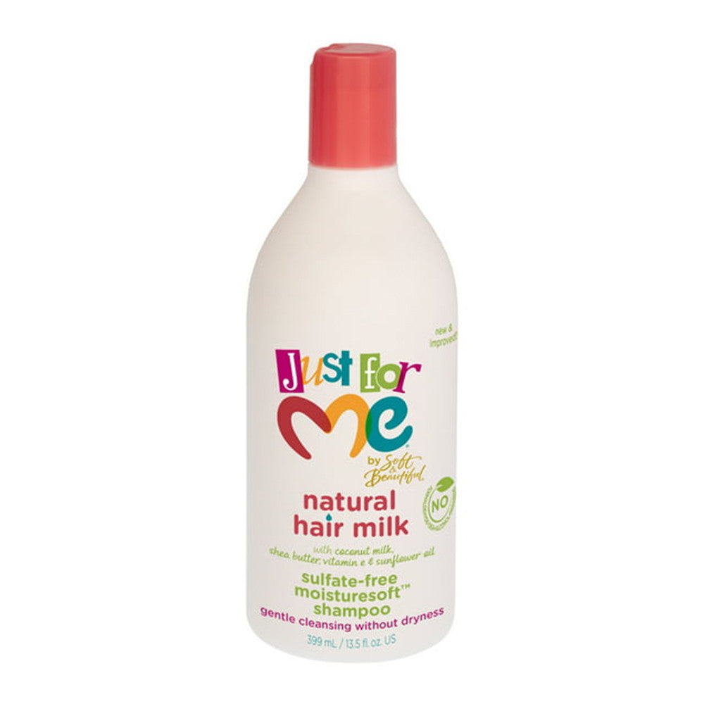 Just for Me Natural Hair Milk Sulfate Free Moisturesoft Shampoo, 13.5 Oz